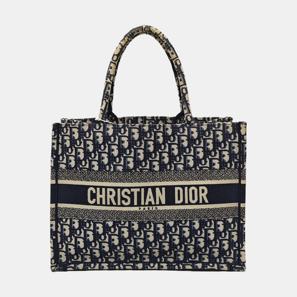 Book Tote Medium Oblique Canvas Blue