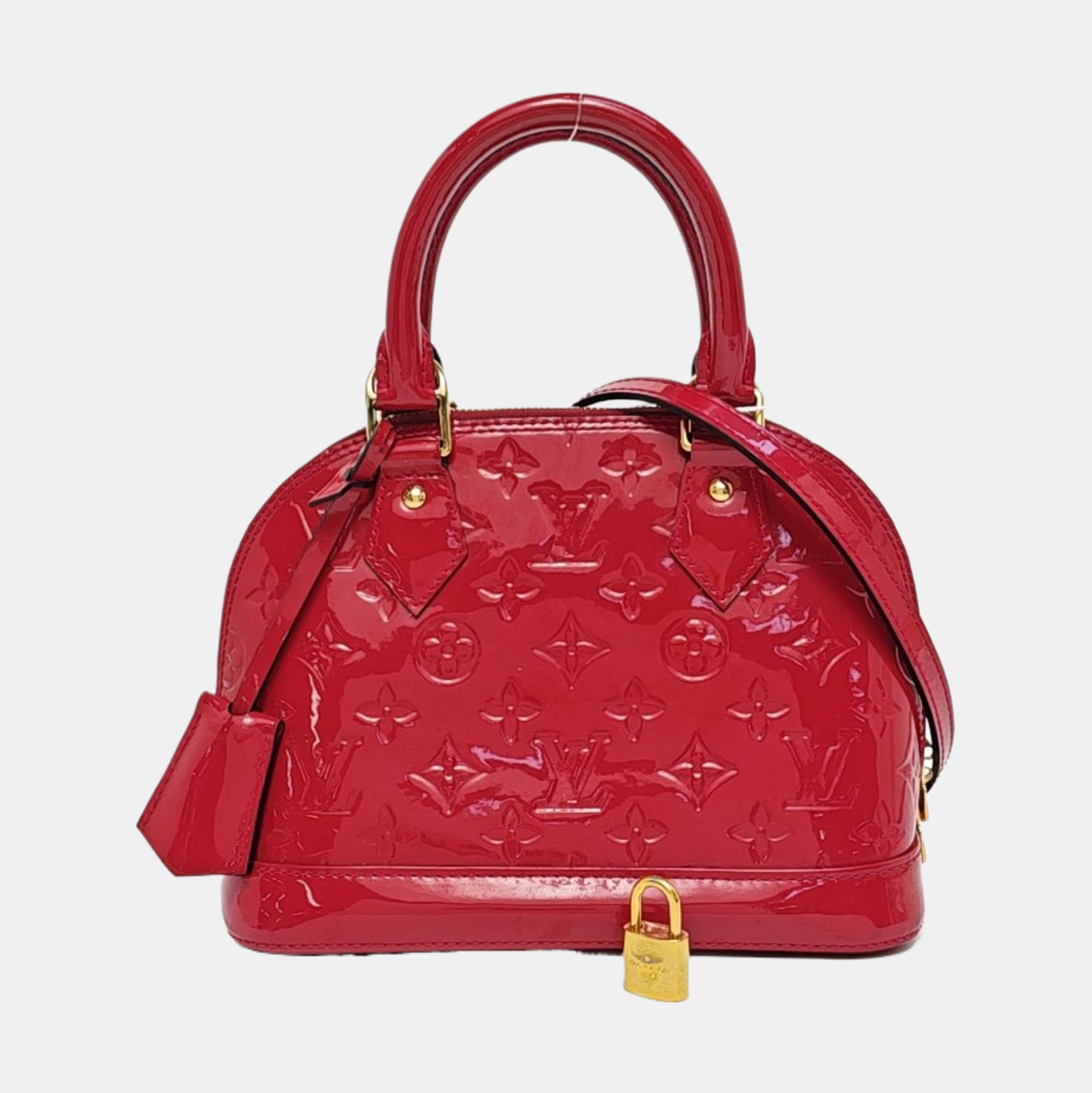 ALMA BB Monogram Patent Leather Red