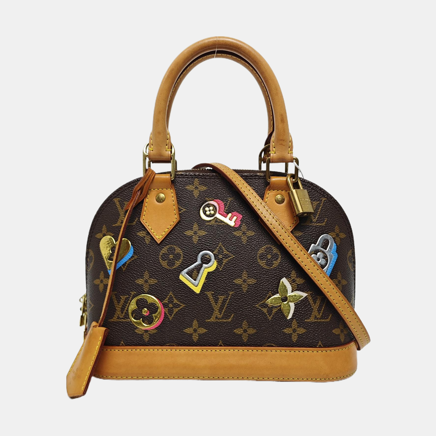 ALMA BB Monogram Coated Canvas Brown