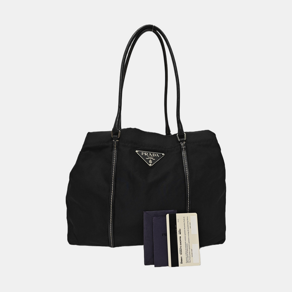 Nylon Shoulder Bag Black