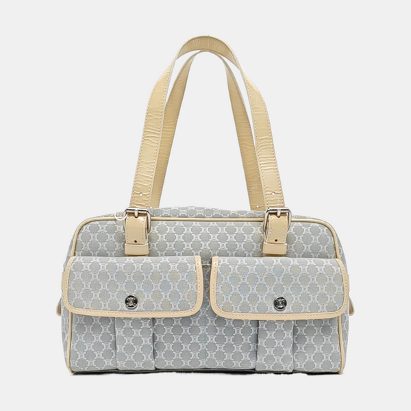 Canvas Top Handle Bag Blue