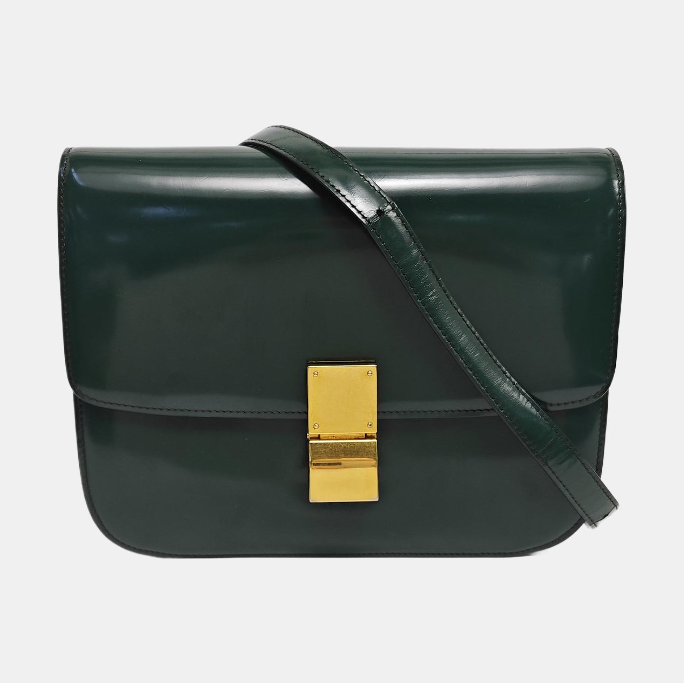 CLASSIC BOX Piel de ternera mediana Verde