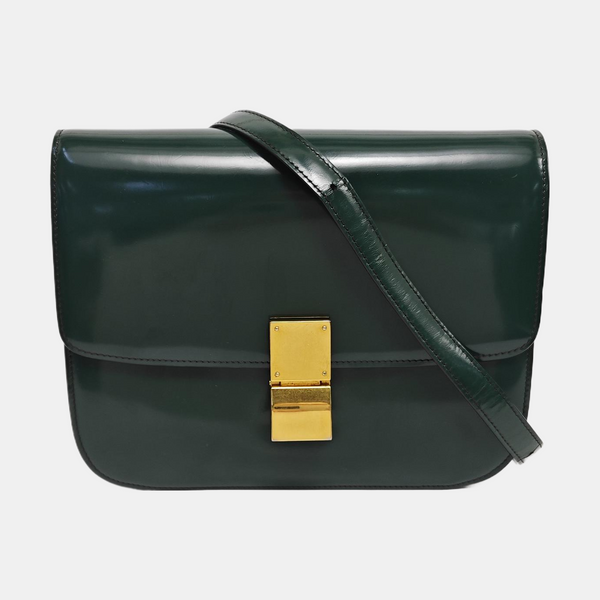CLASSIC BOX Piel de ternera mediana Verde