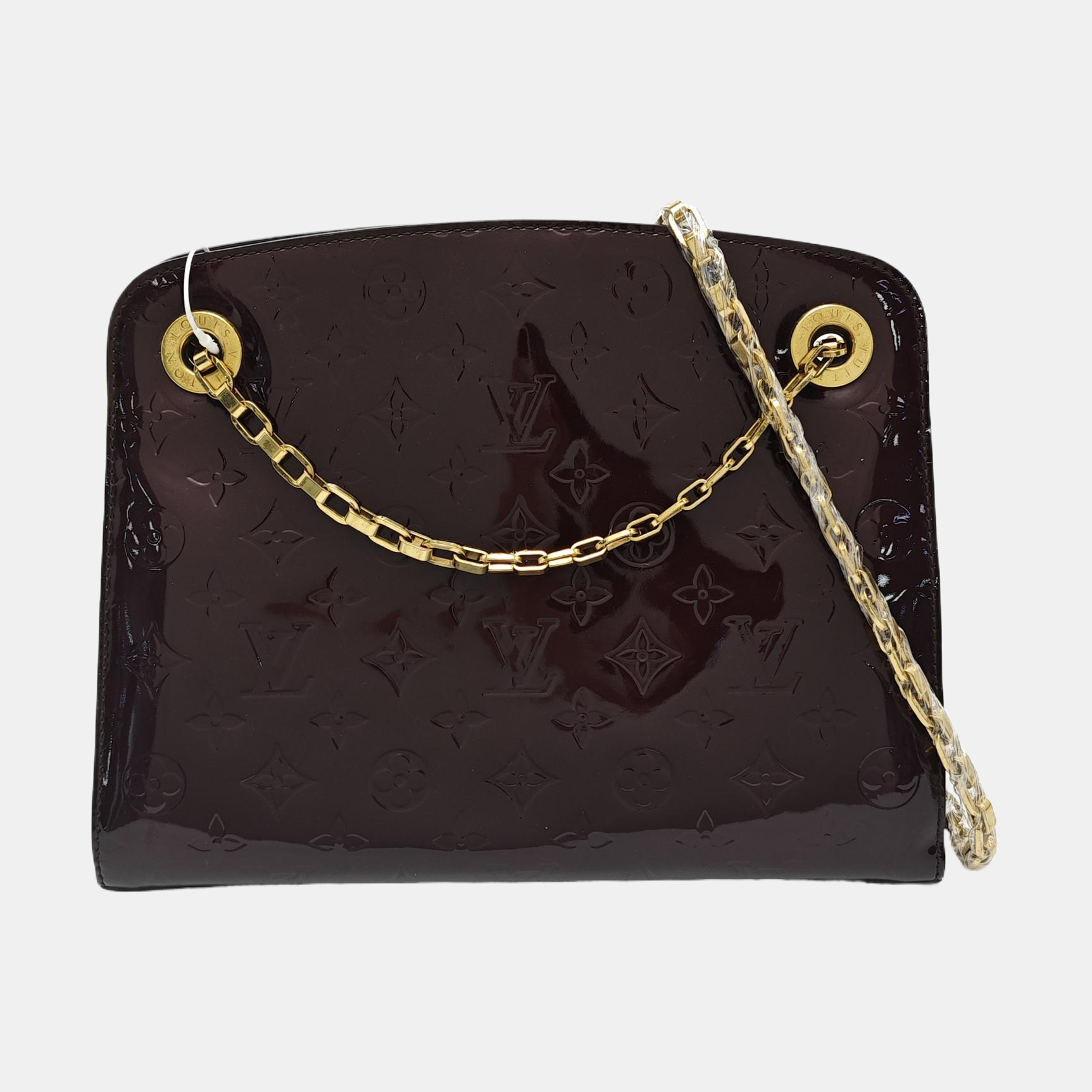 Monogram Patent Leather Shoulder Bag Red