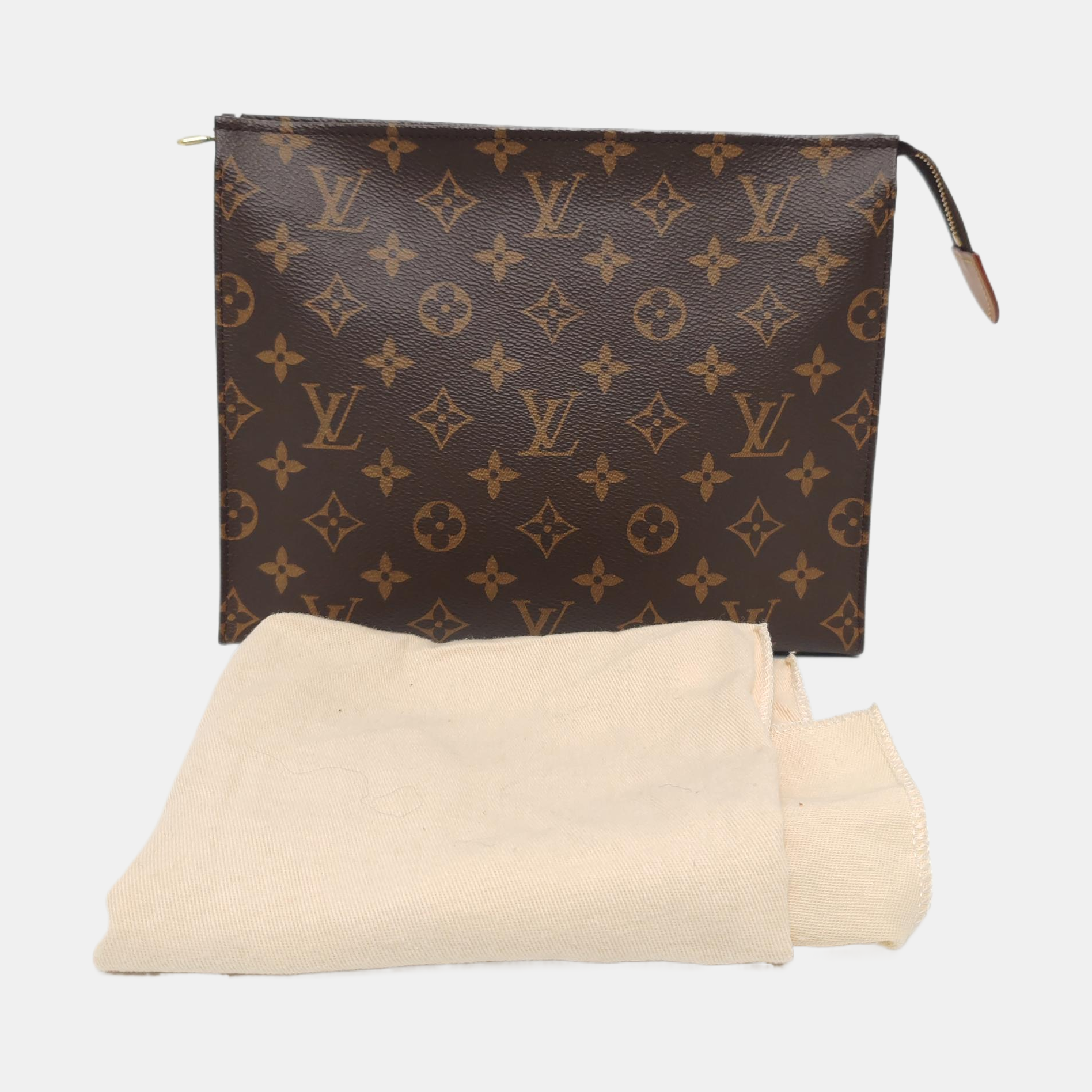 TOILET POCKET 26 Monogram Coated Canvas Brown