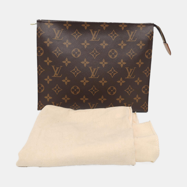 TOILET POCKET 26 Monogram Coated Canvas Brown