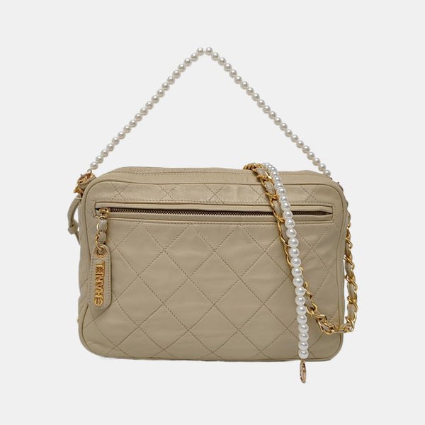 Quilted Lambskin Beige