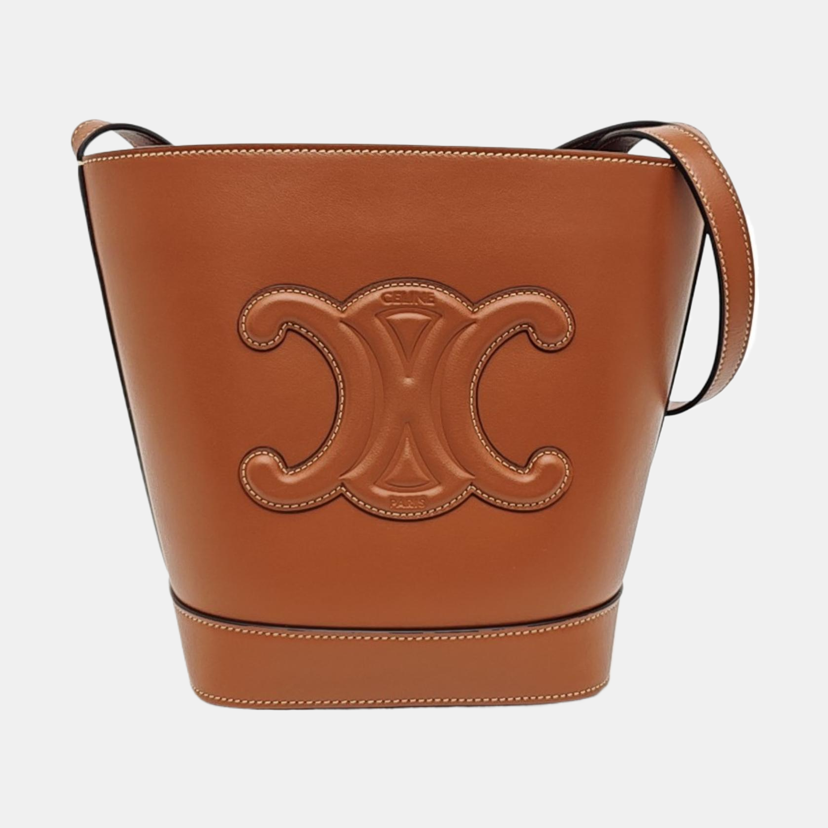 Calfskin Bucket Bag Brown