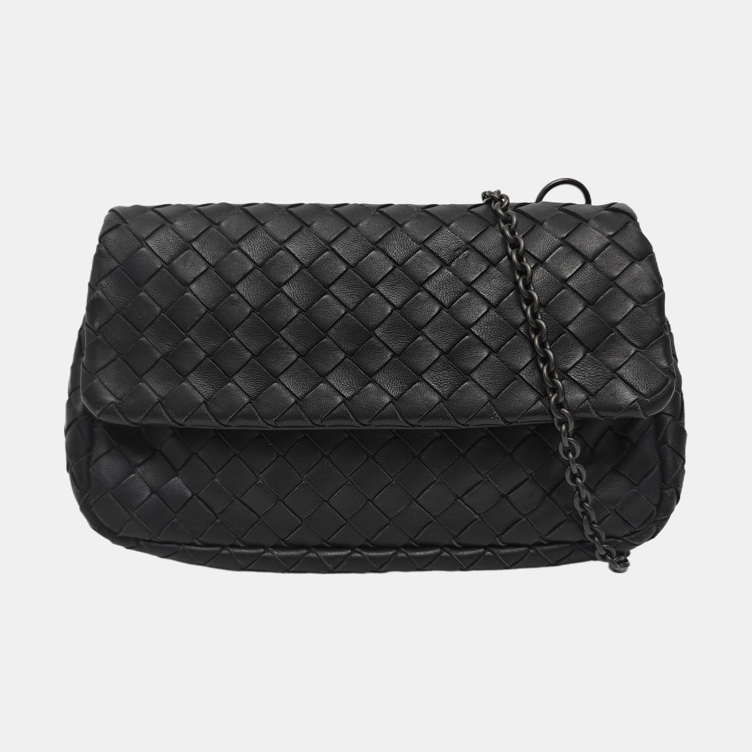 Bolso Messenger Mini de Piel de Cordero Negro