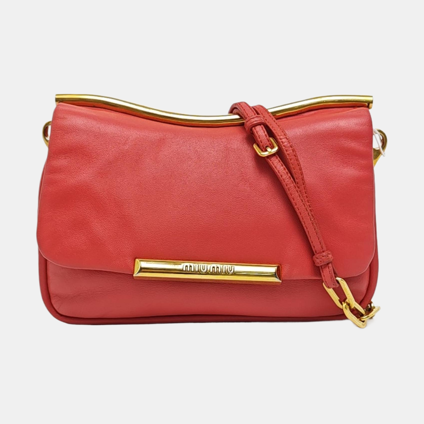 Lambskin Shoulder Bag Red