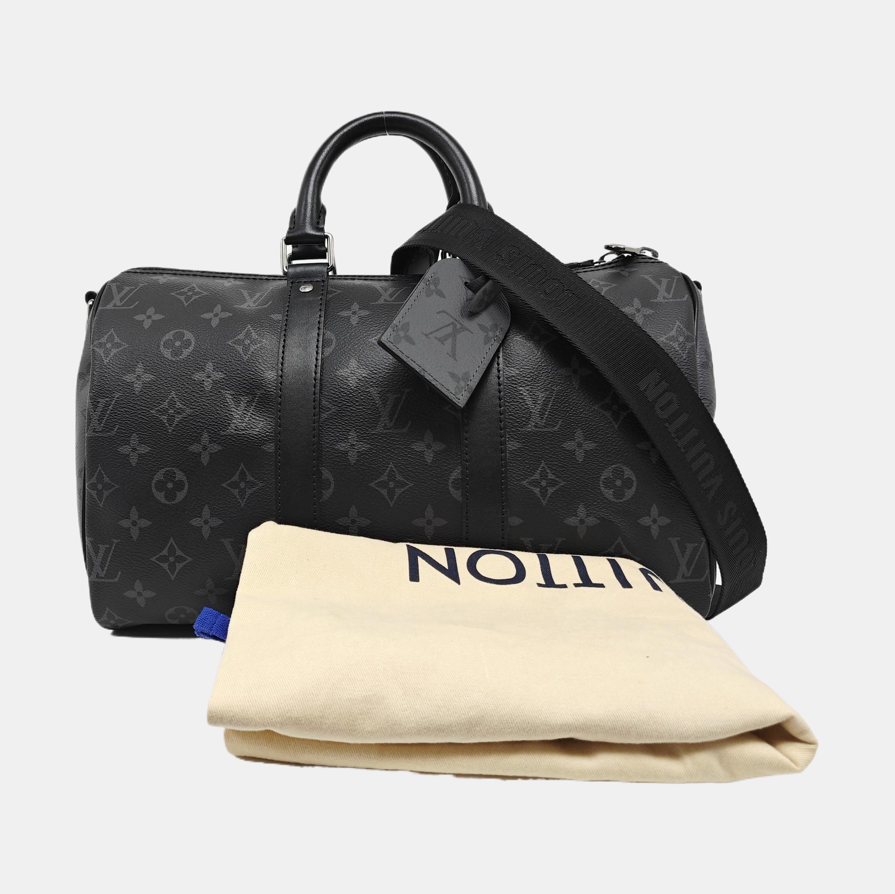 KEEPALL 35 Monogram Coated Canvas Black