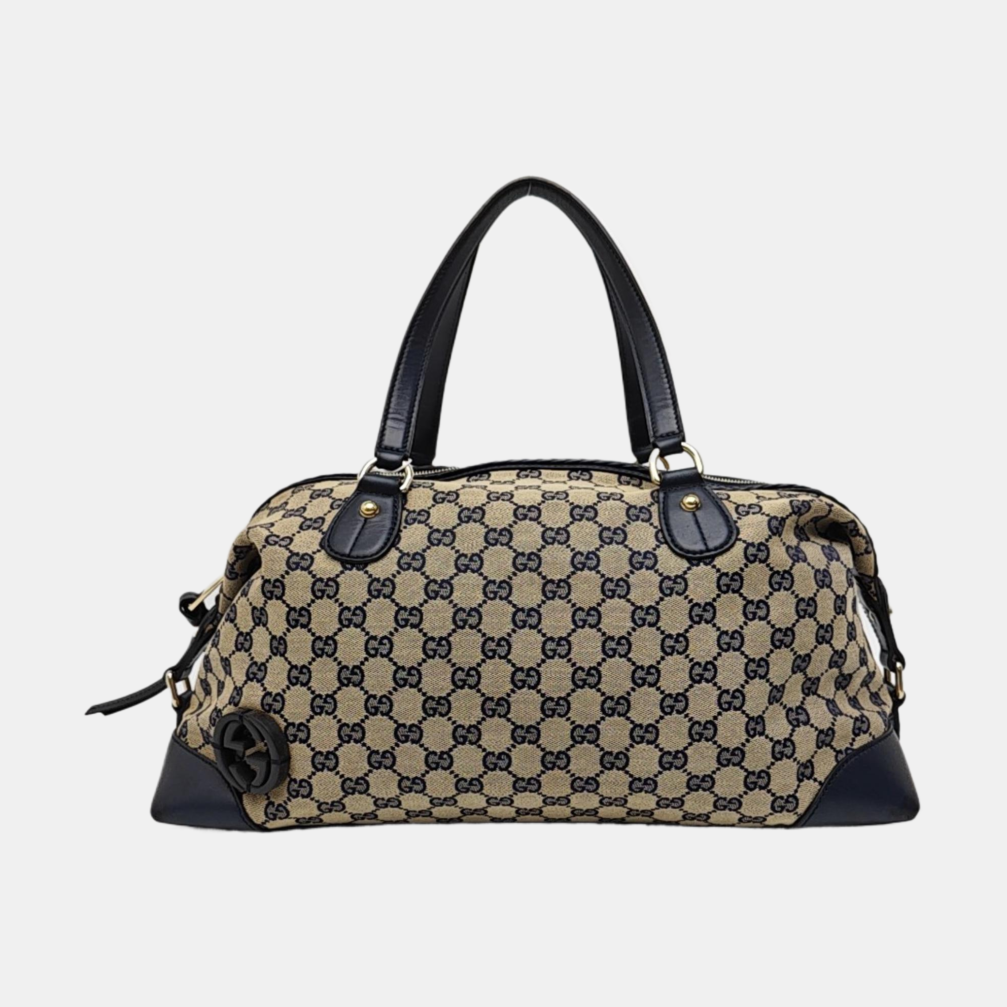 Monogram Canvas Top Handle Bag Beige