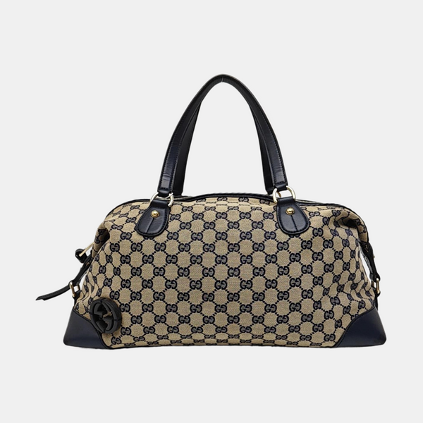 Monogram Canvas Top Handle Bag Beige