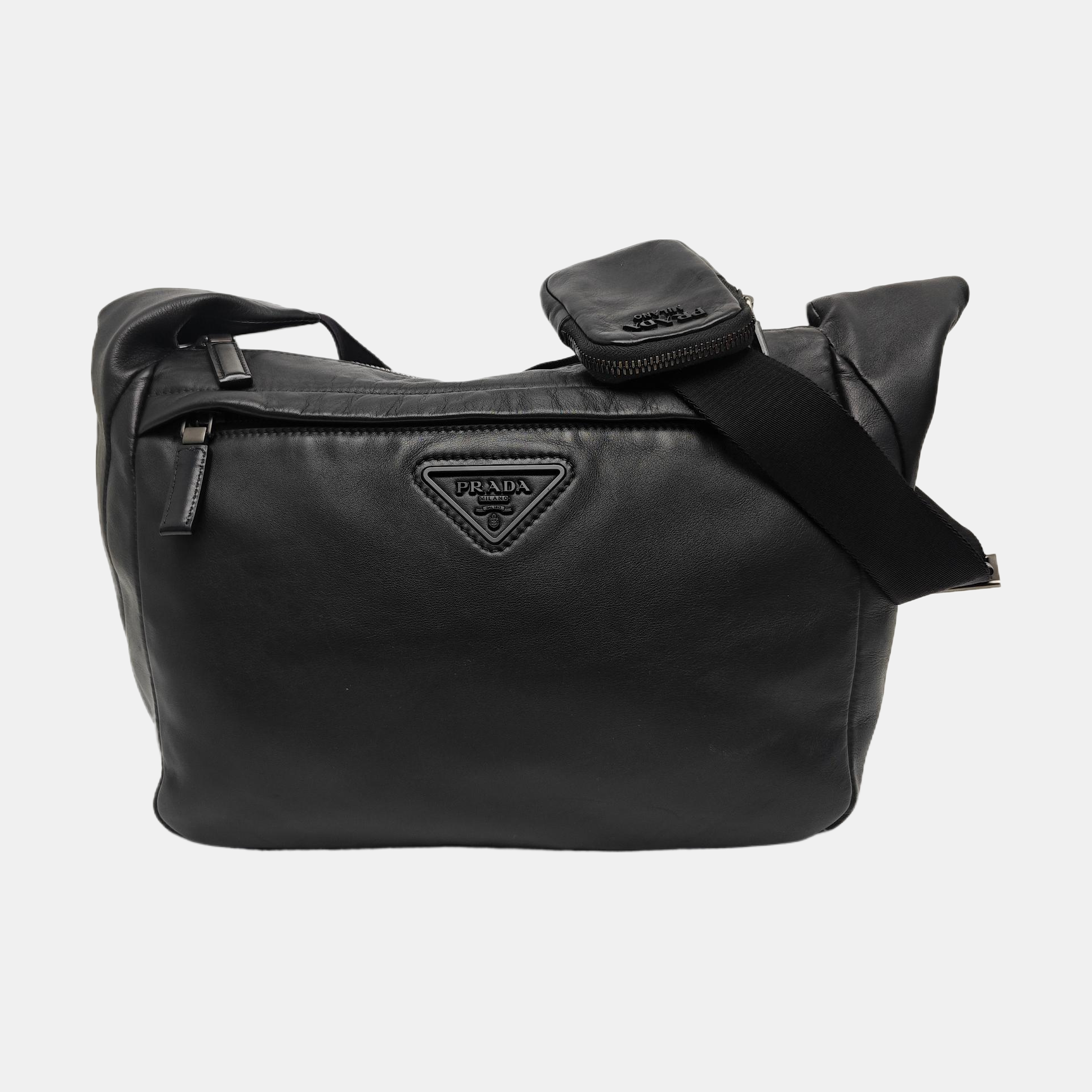 Calfskin Shoulder Bag Black