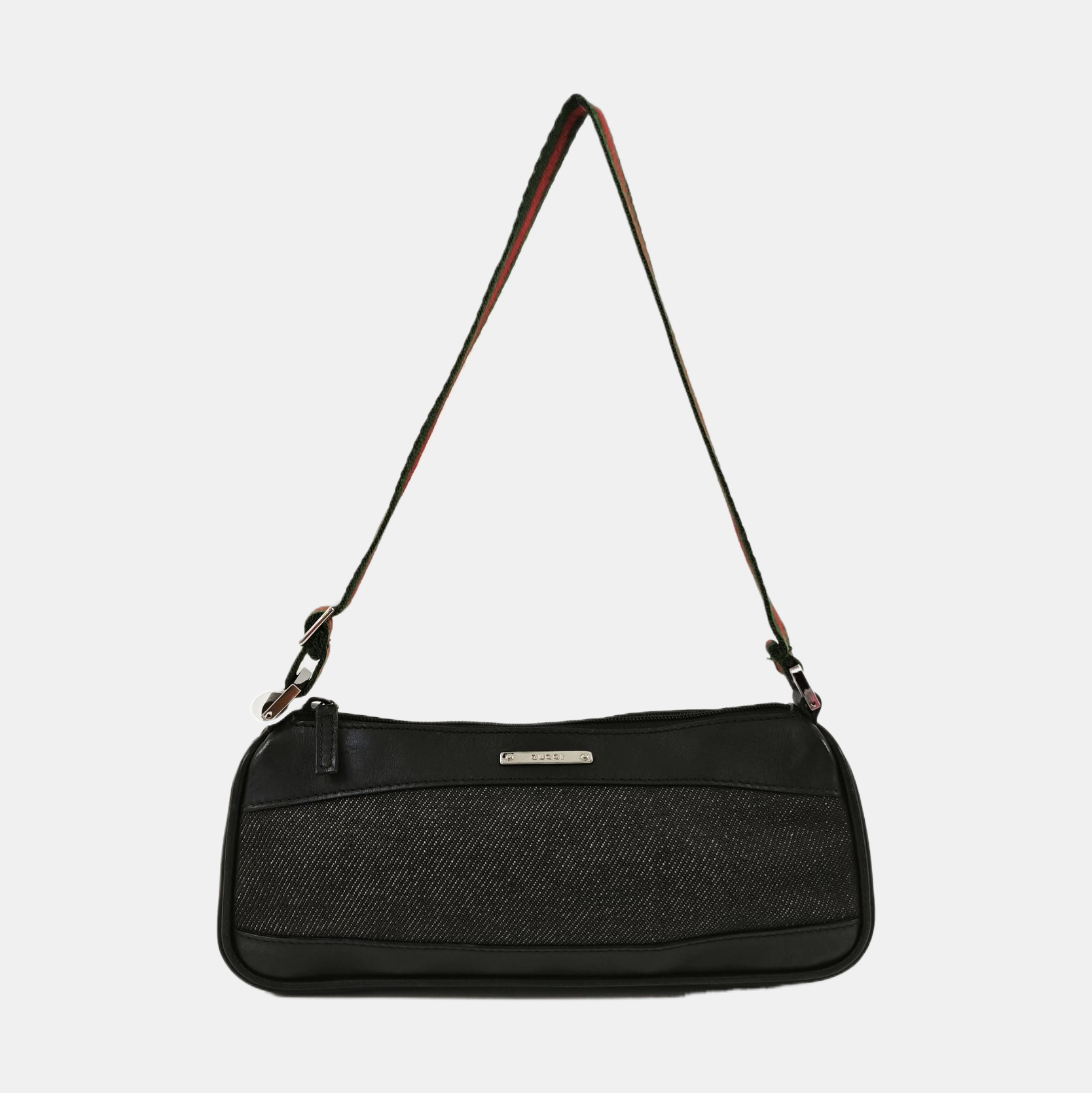 Denim Top Handle Bag Black