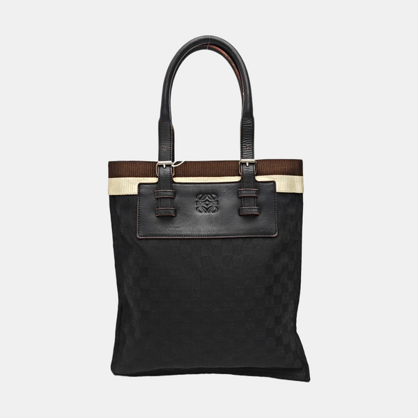 Canvas Top Handle Bag Black