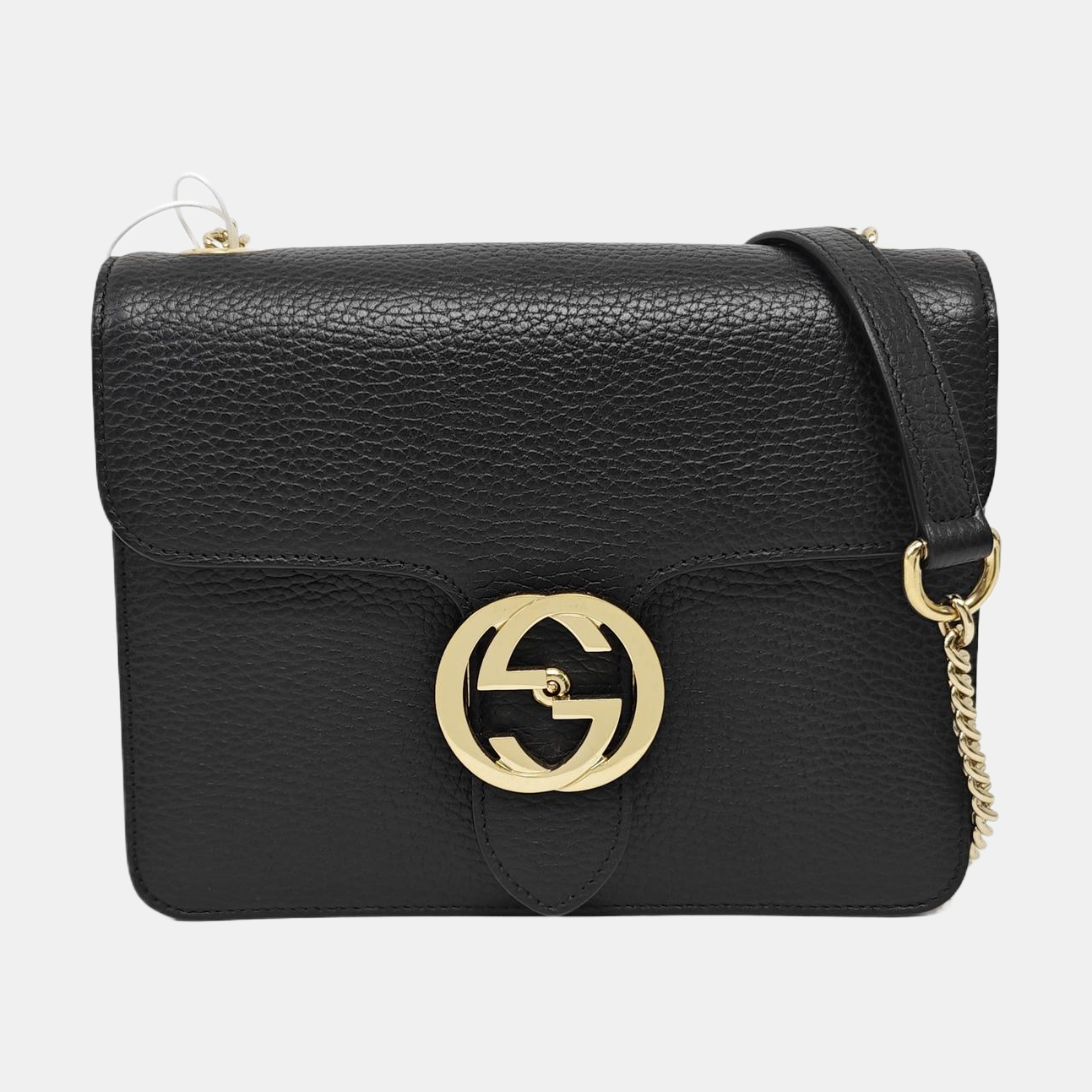 Interlocking G Small Calfskin Black