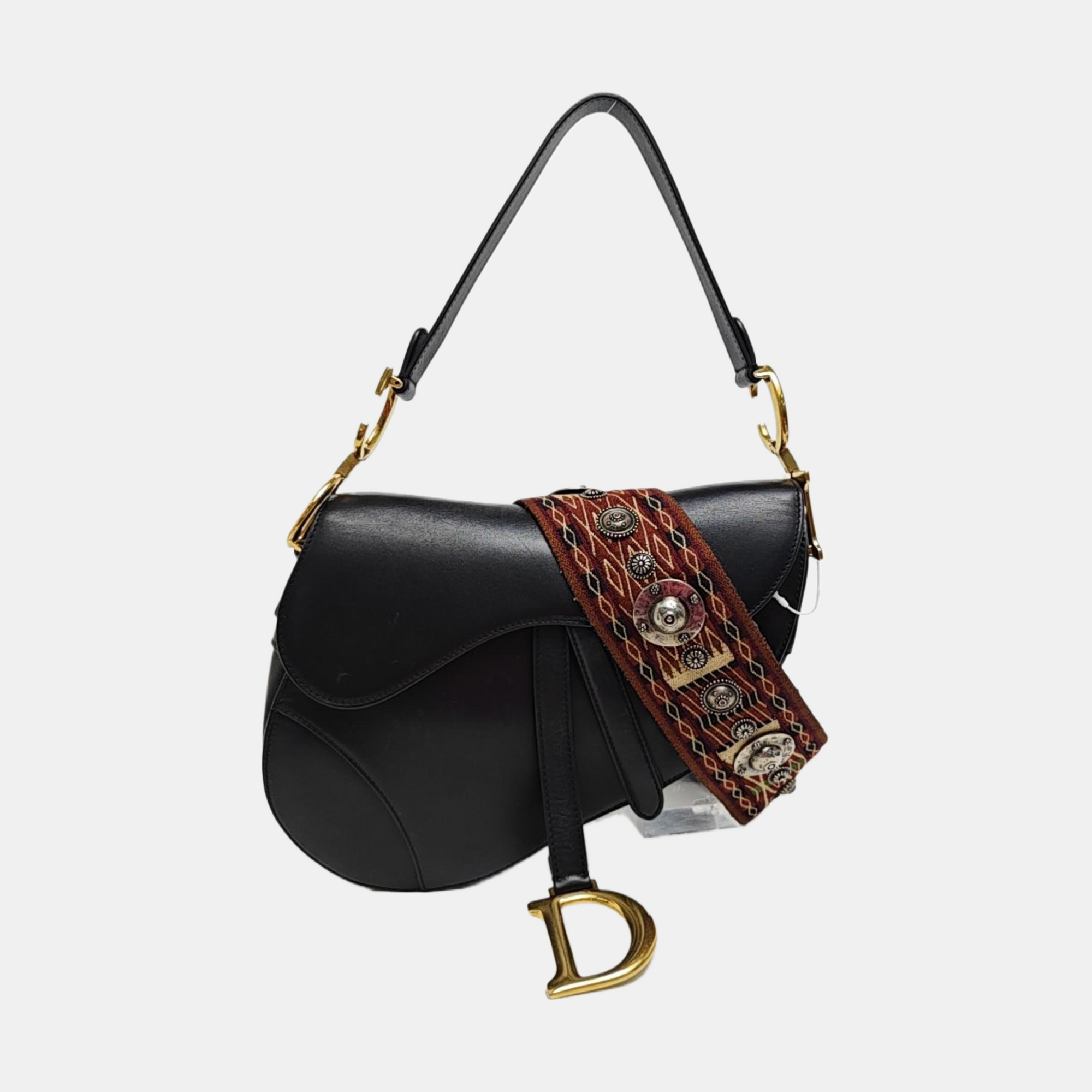 Saddle Small Calfskin Black