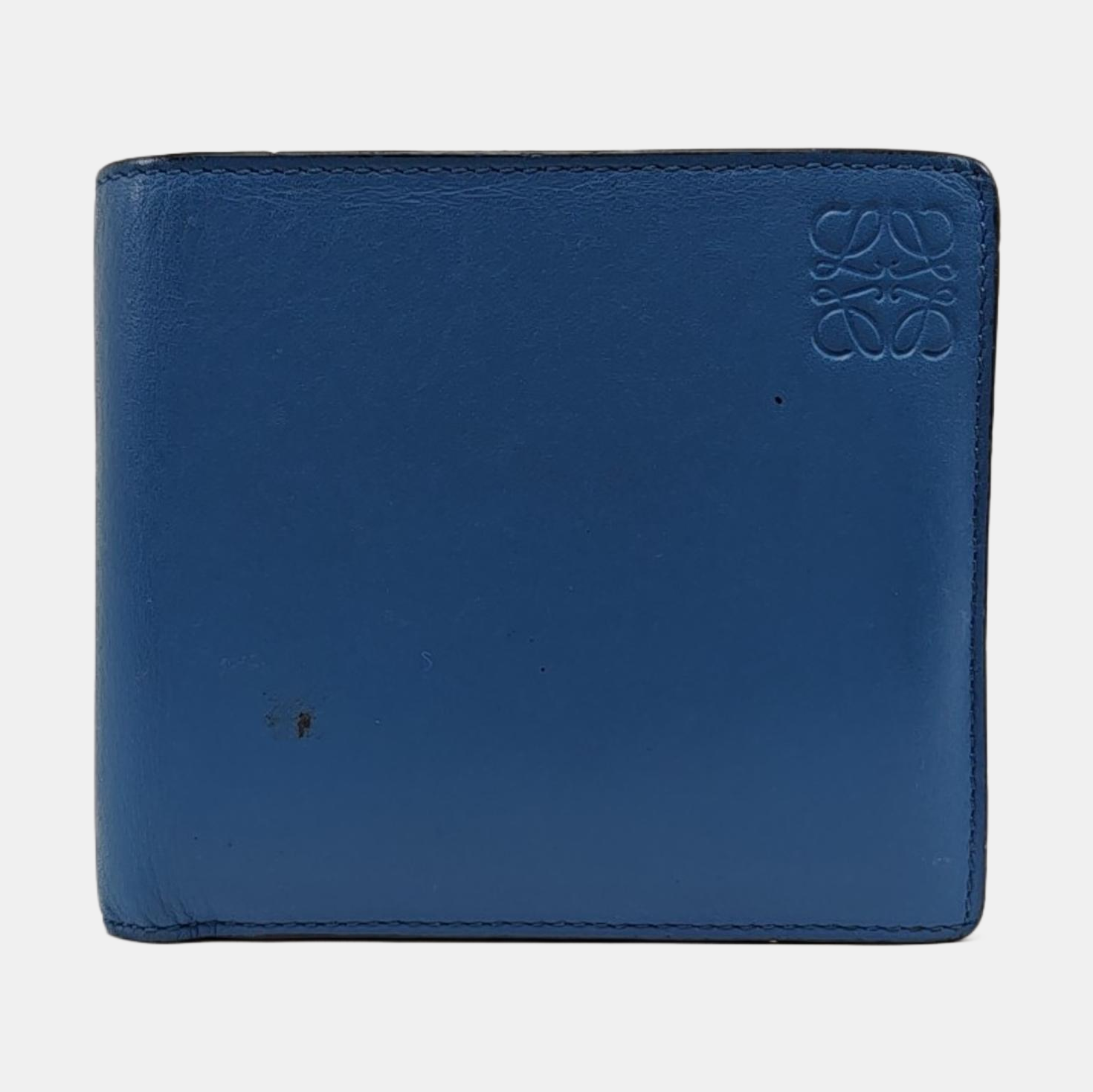 Rainbow Calfskin Blue Wallet