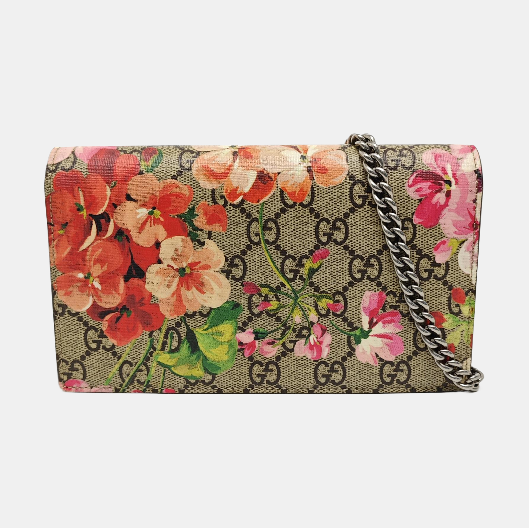 GG Blooms Monogram Coated Canvas Beige
