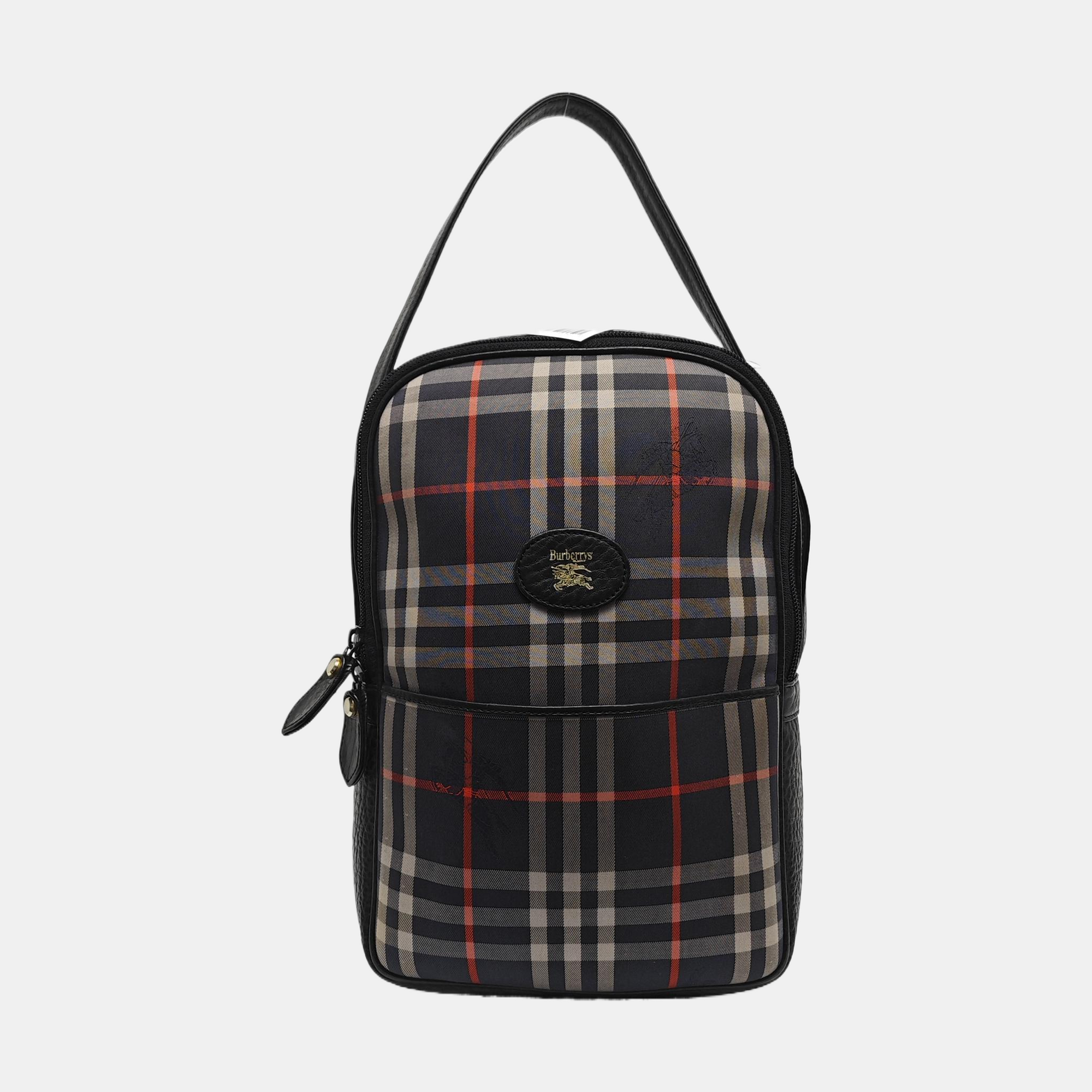 Fabric Top Handle Bag Black
