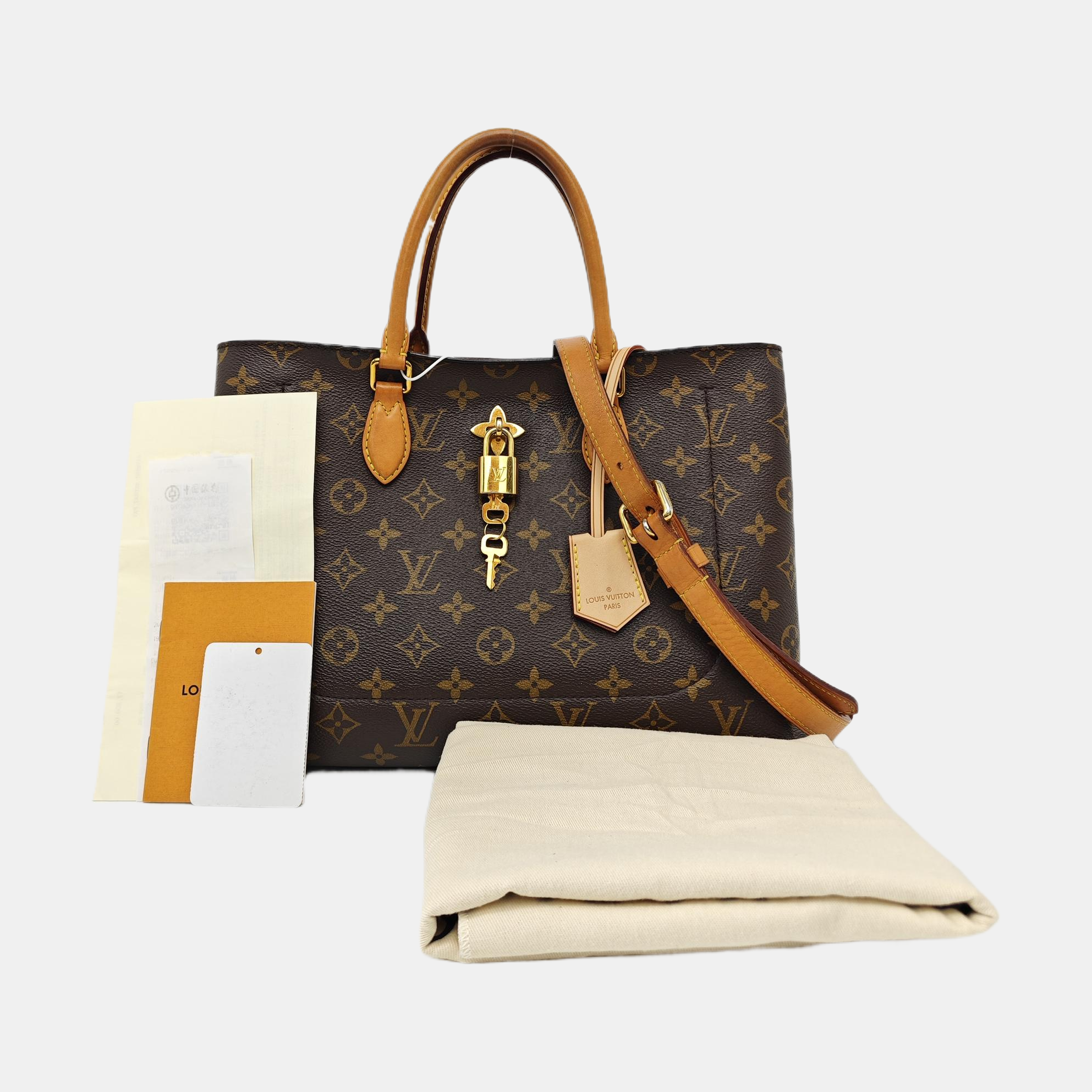 FLOWER Monogram Coated Canvas Brown