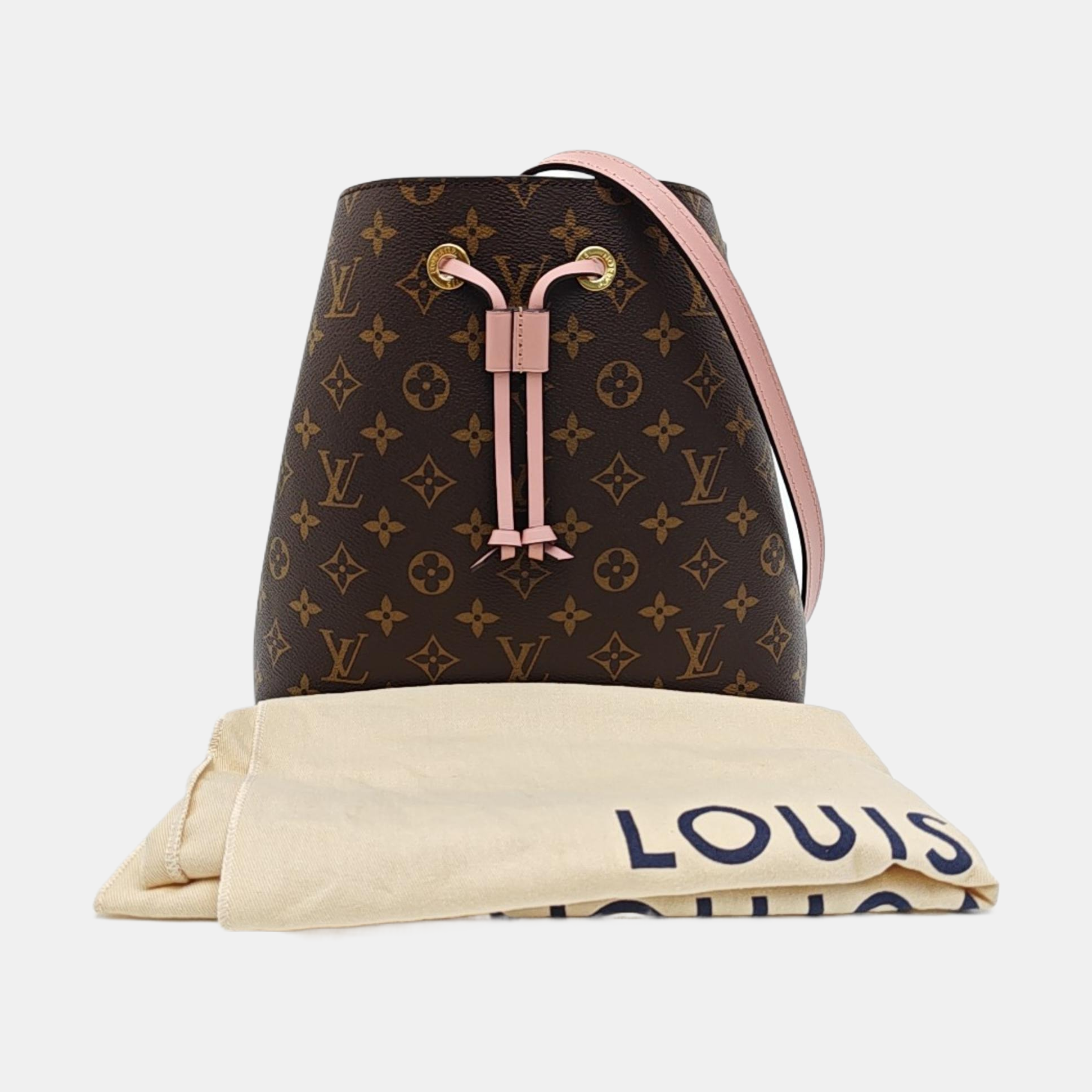 NÉONOÉ MM Monogram Coated Canvas Brown