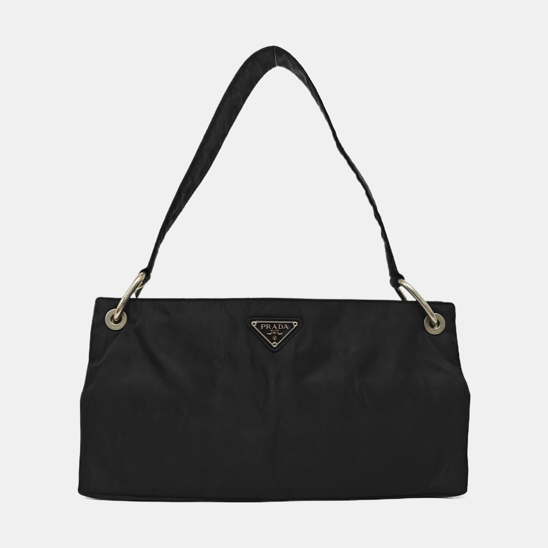 Nylon Shoulder Bag Black