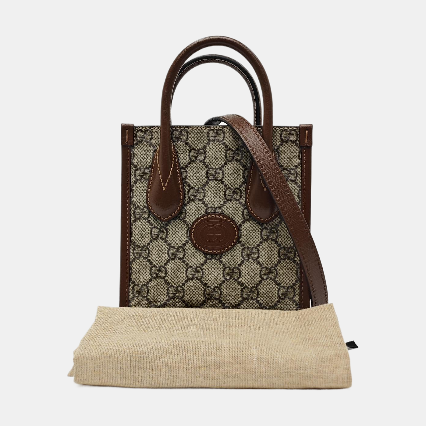 Retro Mini Monogram Coated Canvas Beige