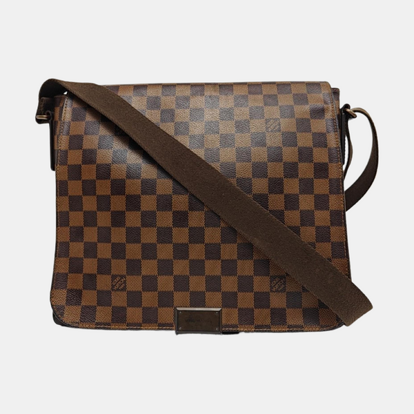 DISTRICT MM Damier Ebene Coated Canvas Brown