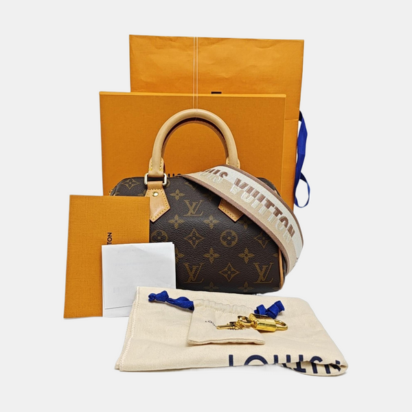 SPEEDY 20 Monogram Coated Canvas Brown