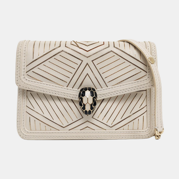 SERPENTI DIAMOND BLAST Small Calfskin White