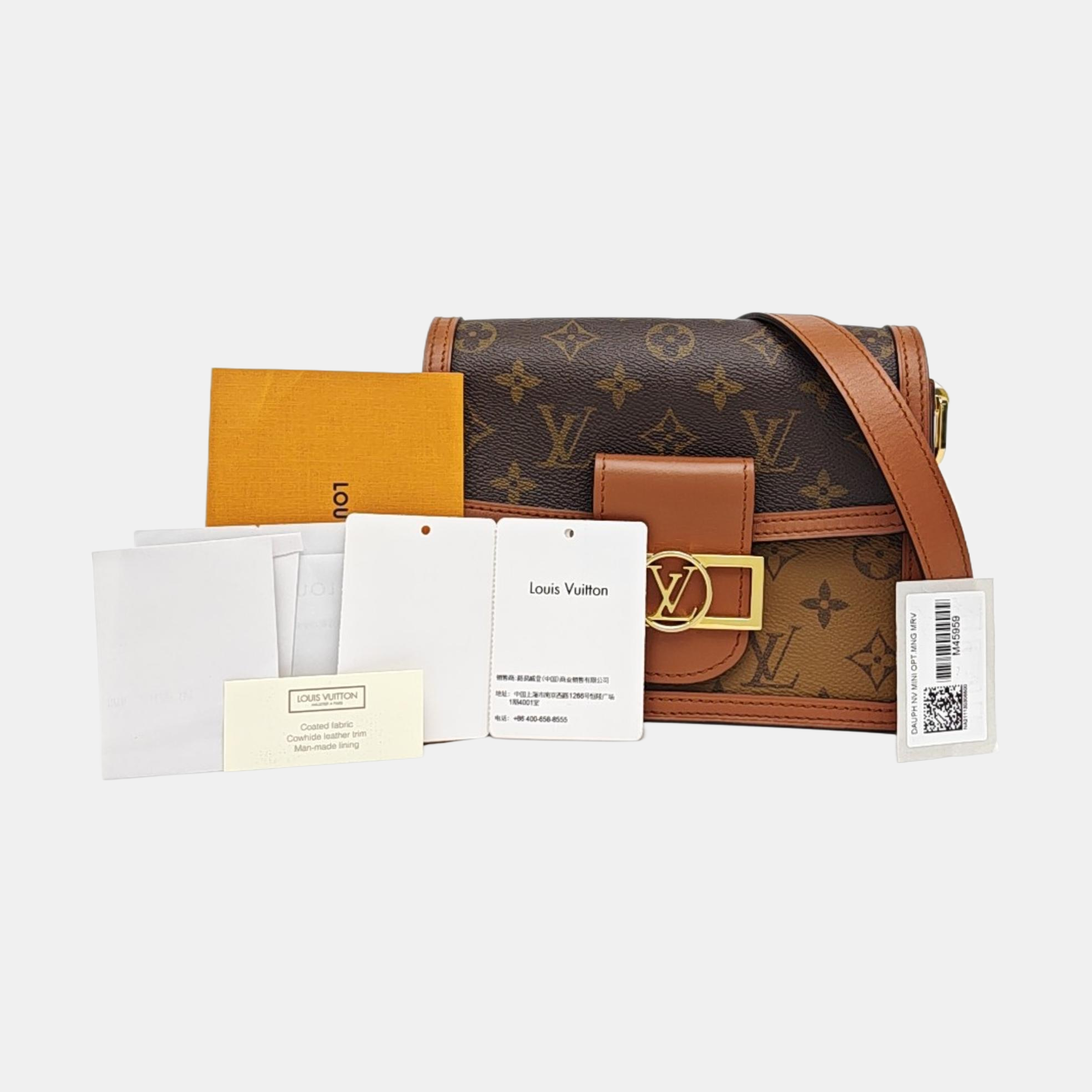 DAUPHINE Mini Monogram Coated Canvas Brown