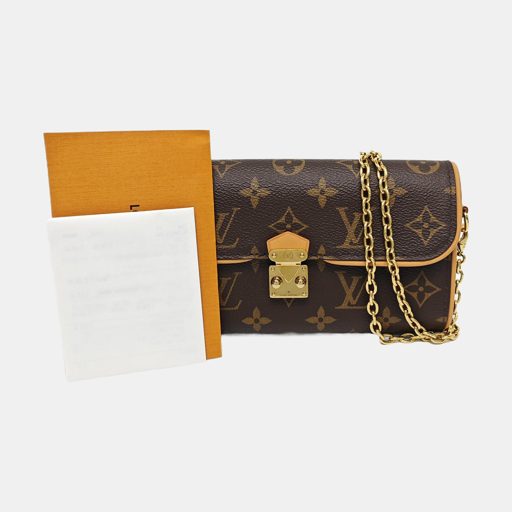 Pochette Camille Monogram Coated Canvas Brown