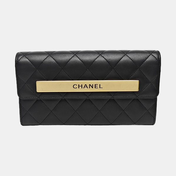 Quilted Lambskin Wallet Black