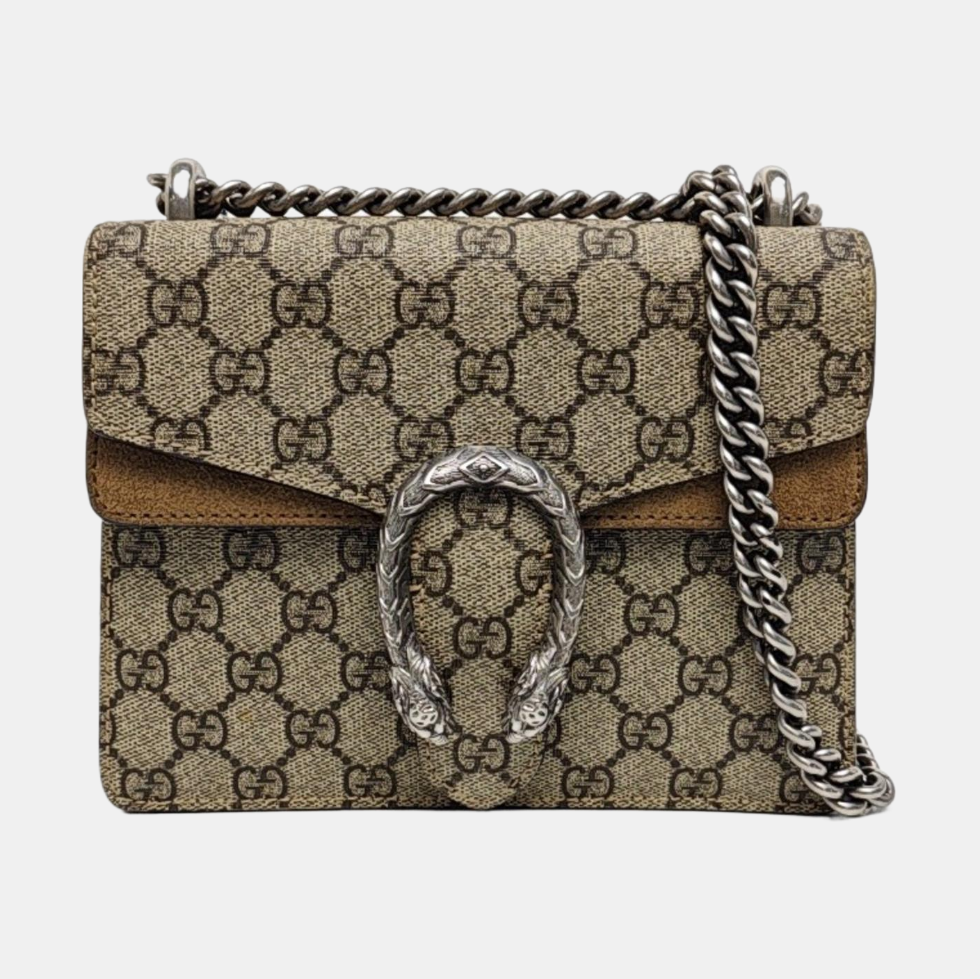 Dionysus Mini Monogram Coated Canvas Beige
