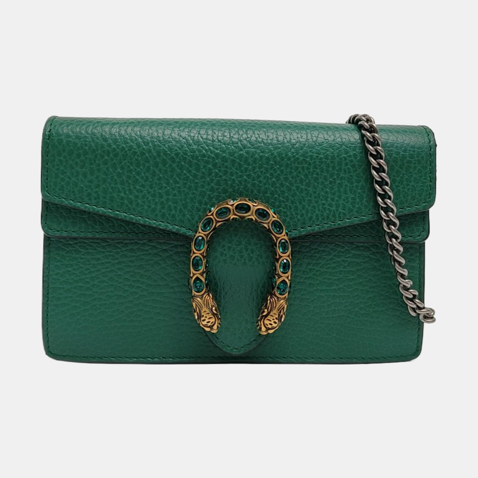 Authenticated pre-owned  Dionysus Super Mini Calfskin Green - Shoulder Bag at Looply