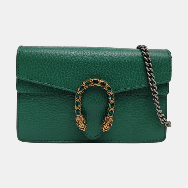 Authenticated pre-owned  Dionysus Super Mini Calfskin Green - Shoulder Bag at Looply