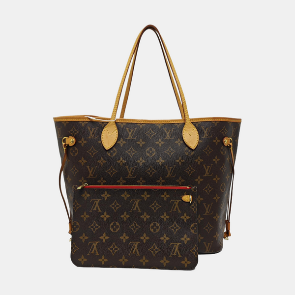 NEVERFULL MM Monogram Coated Canvas Brown