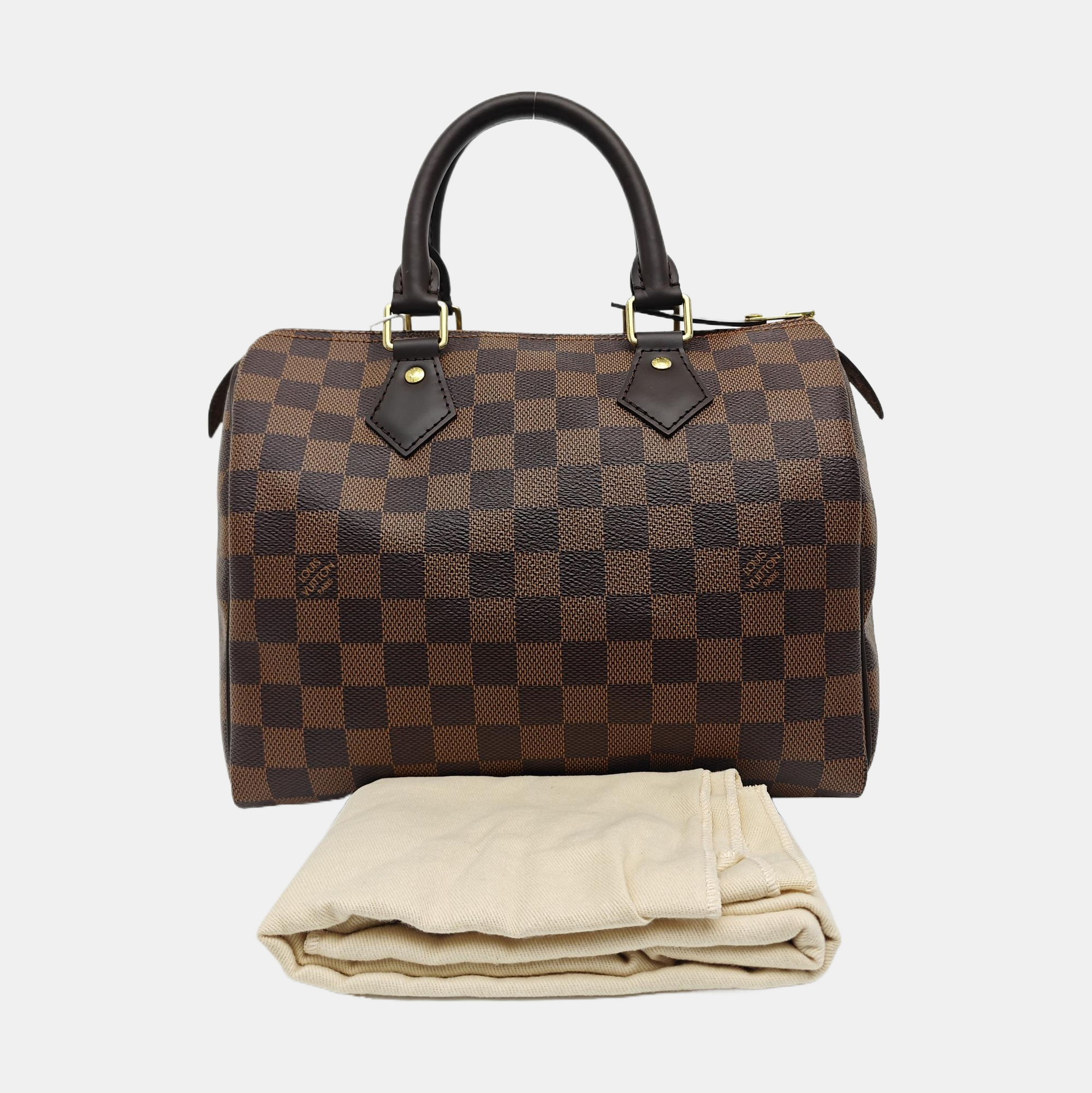 SPEEDY 25 Damier Ebene Coated Canvas Brown