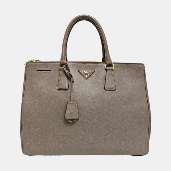 Galleria Extra Large Saffiano Calfskin Gray