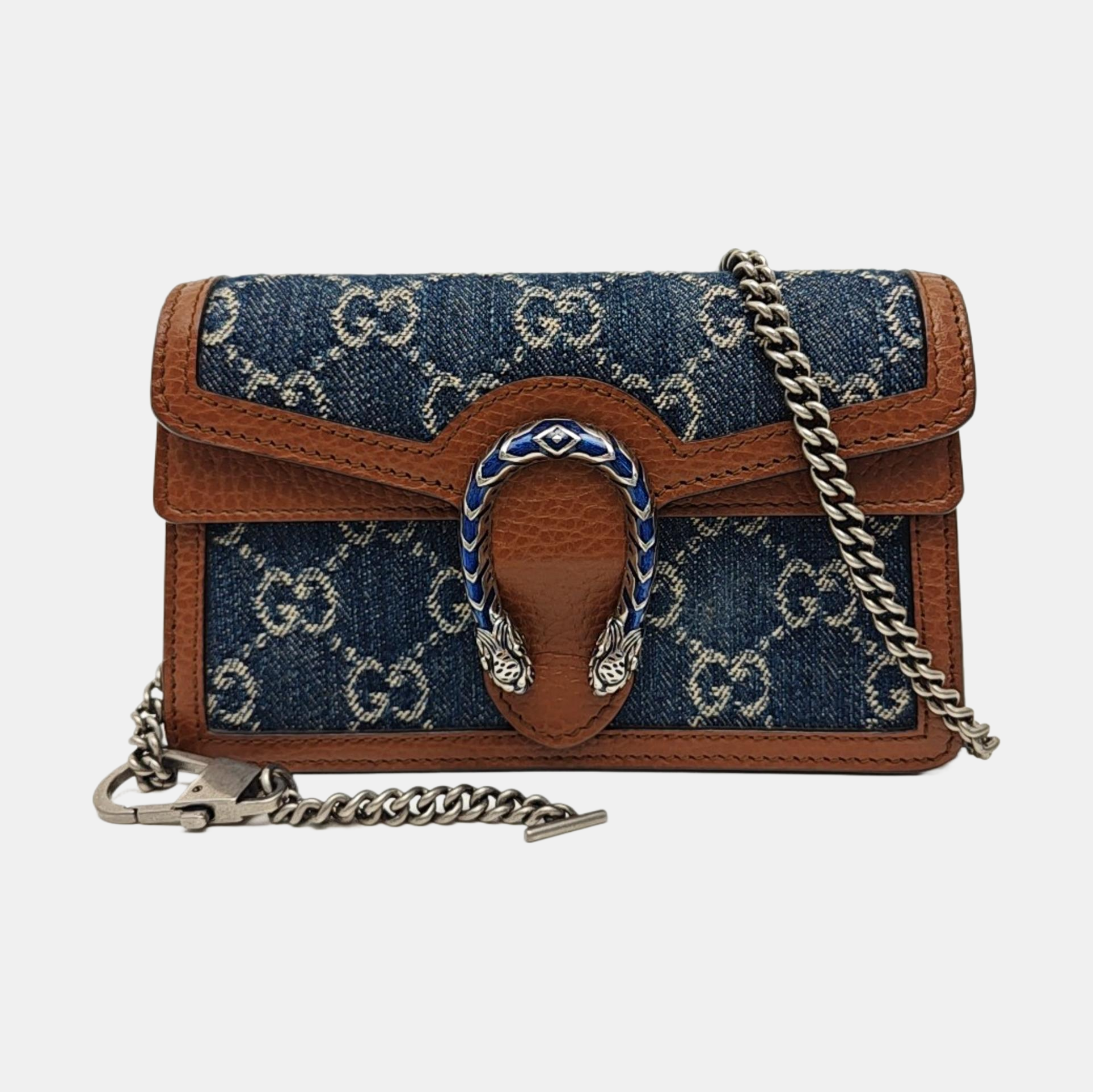 Dionysus Super Mini Monogram Denim Blue