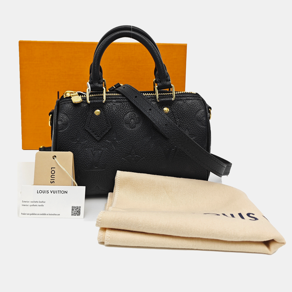 SPEEDY Nano Monogram Calfskin Black