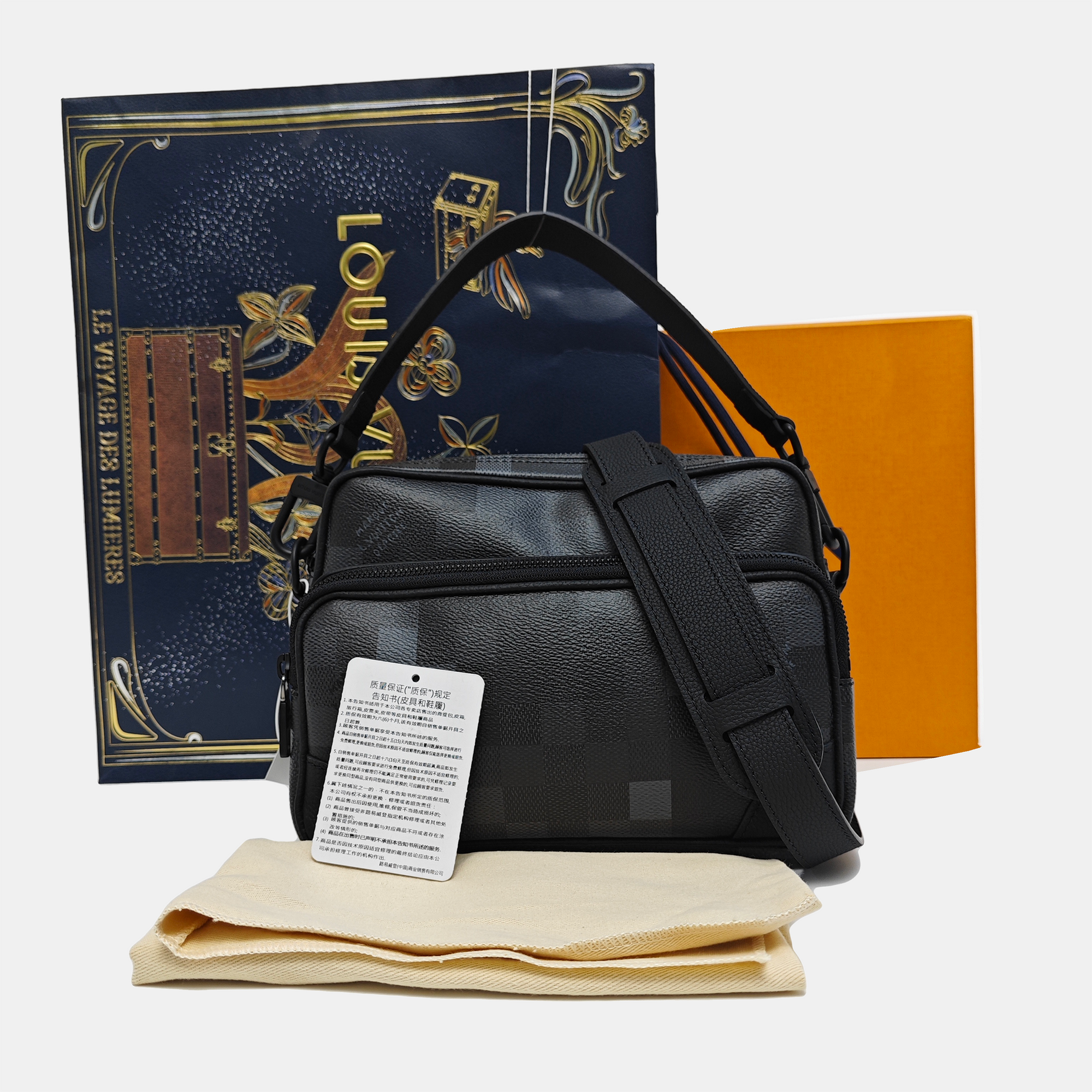 NIL Damier Graphite Coated Canvas Black