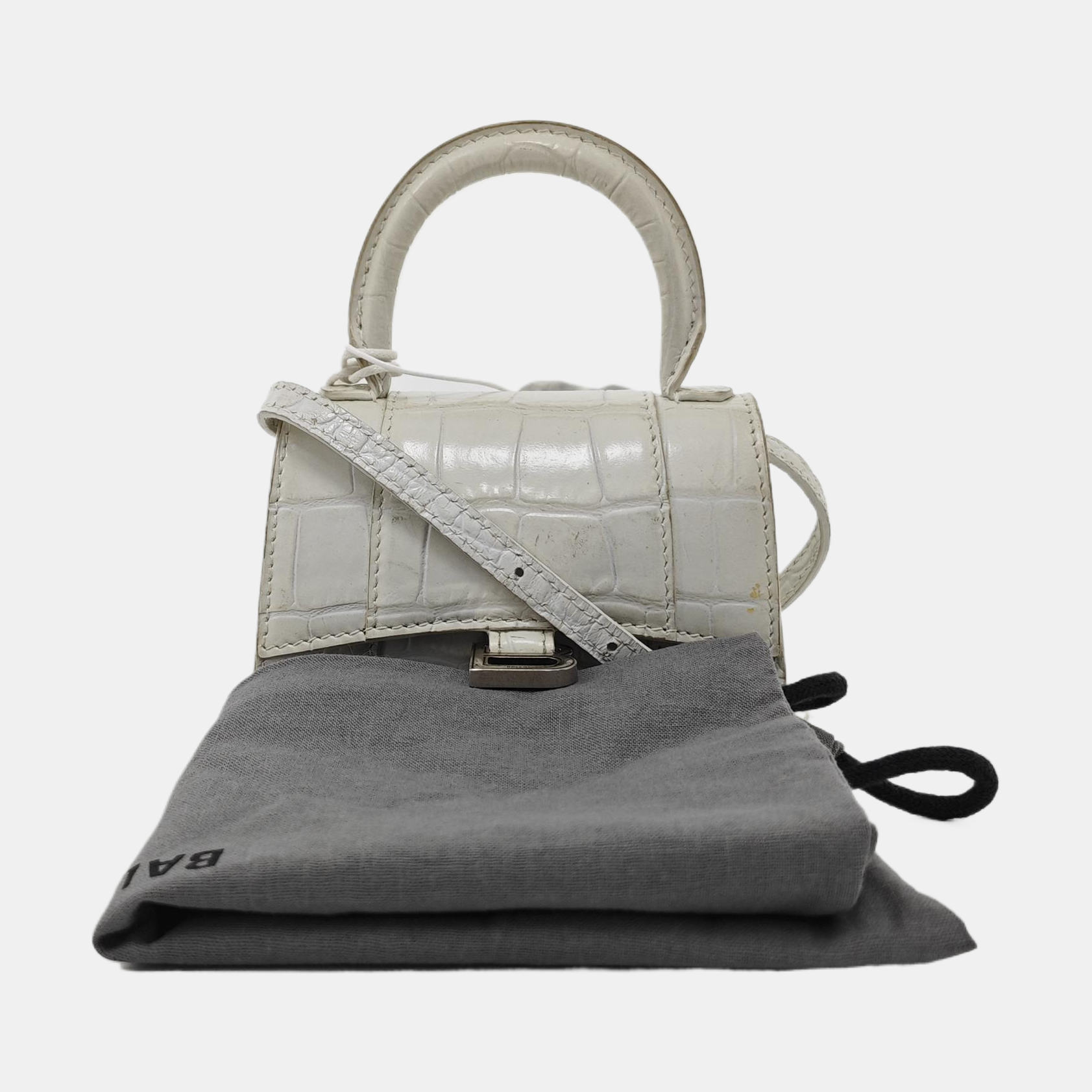 Hourglass Mini Calfskin White