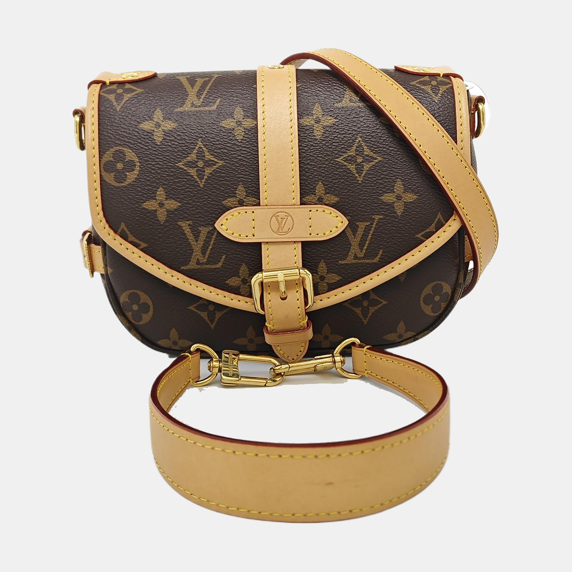 SAUMUR BB Monogram Coated Canvas Brown