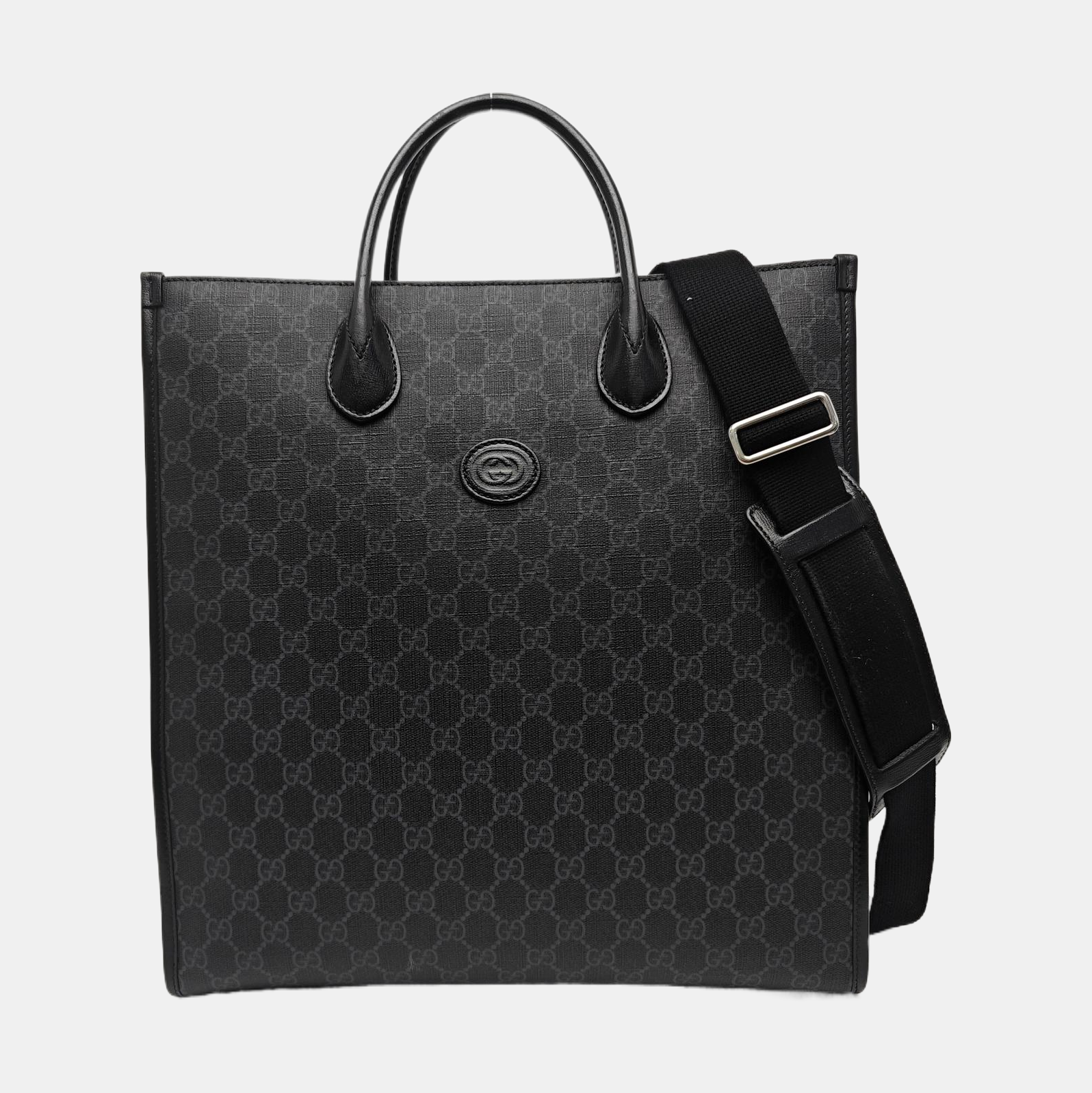 Retro Medium Monogram Coated Canvas Black