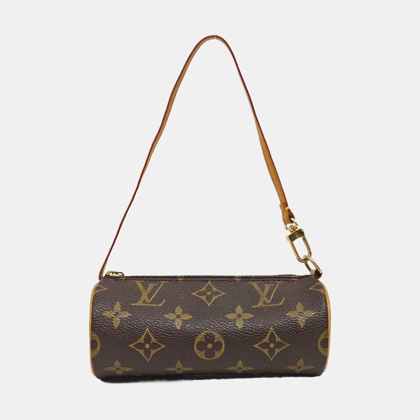 Authenticated pre-owned  PAPILLON Mini Monogram Coated Canvas Brown - Top Handle Bag at Looply