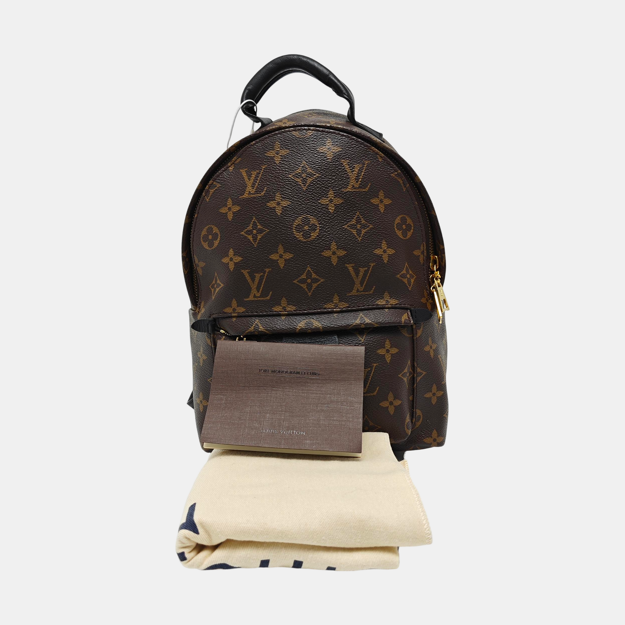 Authenticated pre-owned  PALM SPRINGS PM Monogram Coated Canvas Brown - Backpack at Looply