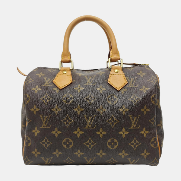 SPEEDY 25 Monogram Coated Canvas Brown